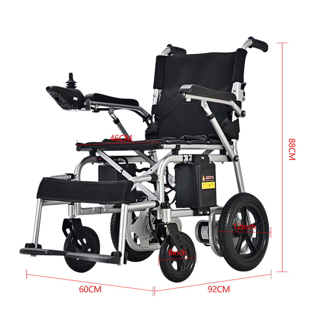 Electric Wheelchair for Adults - 15 Miles Long Travel Range, Lightweight Folding, Motorized Power Chair for Indoor/Outdoor Mobility