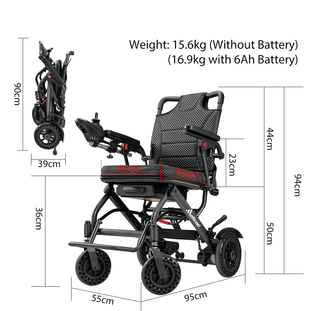 34lb Foldable Electric Wheelchair – Dual Motor, Airline Approved