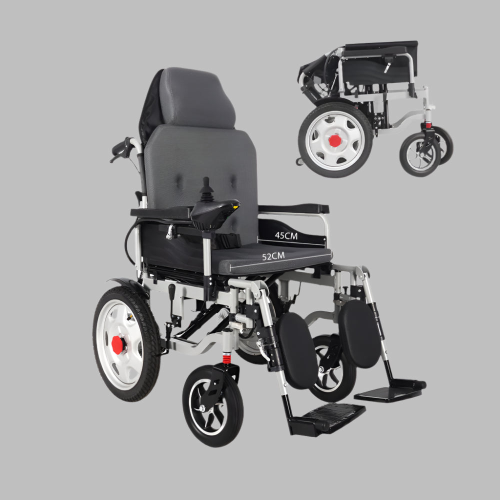 300lbs Electric Wheelchair for Adults, Motorized Full-lying Wheelchair with 20.47" Wide Cushion, 15 Miles Long Travel Range
