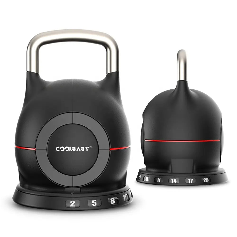 Wholesale 20KG Adjustable Kettlebell,7-in-1 Weightlifting System 2KG-20KG,Adjustable Kettlebell for Home,Office,GYM,Black