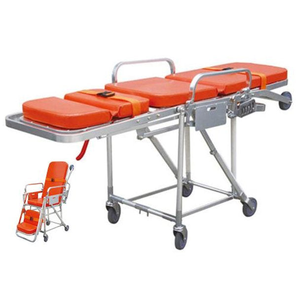 Automatic Loading Chair Stretcher with High-Strength Aluminum Alloy & Foam Cushion