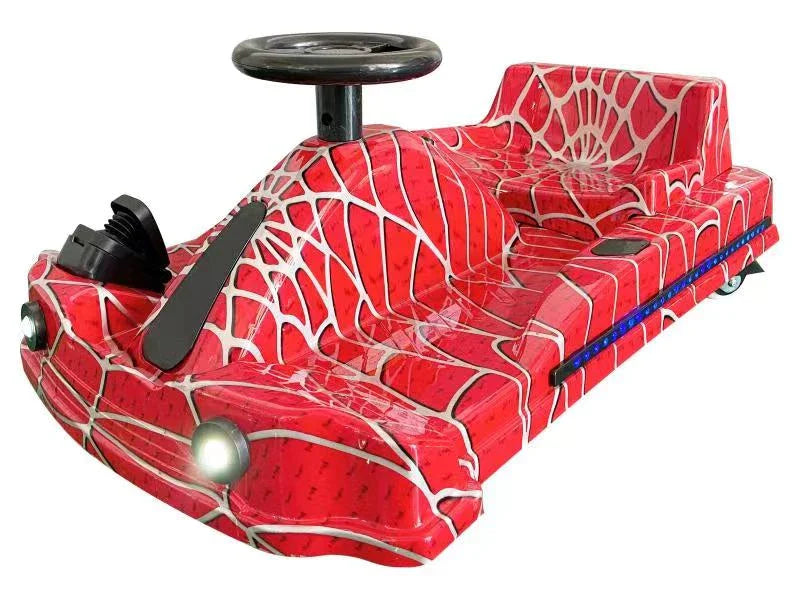 Drift Crazy Cart 3 Wheels Electric Scooter with LED Light for Kids Ride On Toy