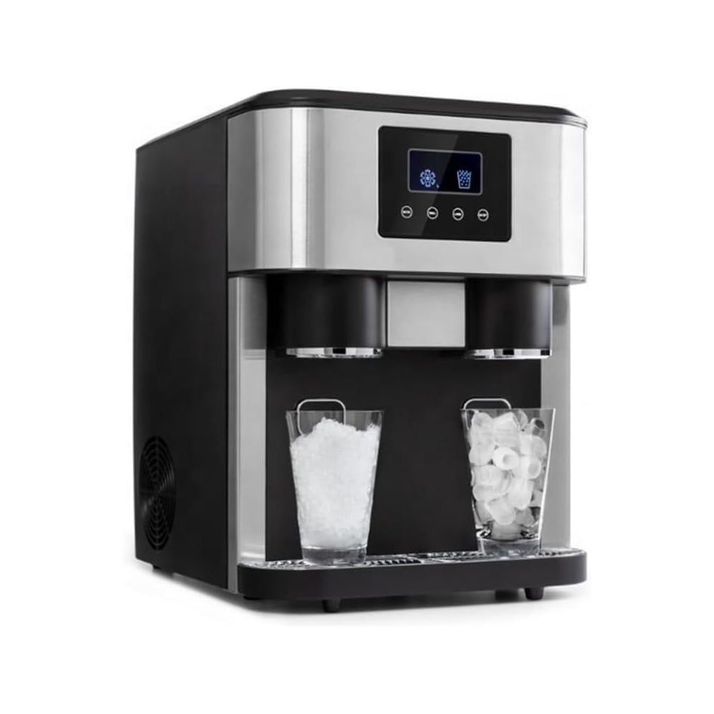 3-in-1 Ice Maker with Crusher & Water Dispenser – 15kg/Day Bullet Ice Machine