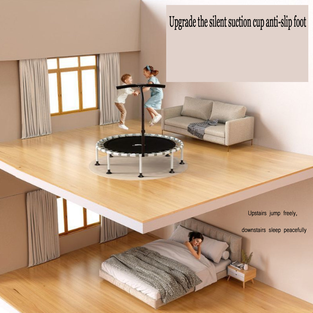 Wholesale Adult Trampoline Mini Fitness Home Exercise Indoor Trampoline Adult Gym Motion Foldable Trampoline Exercise Jump Bed