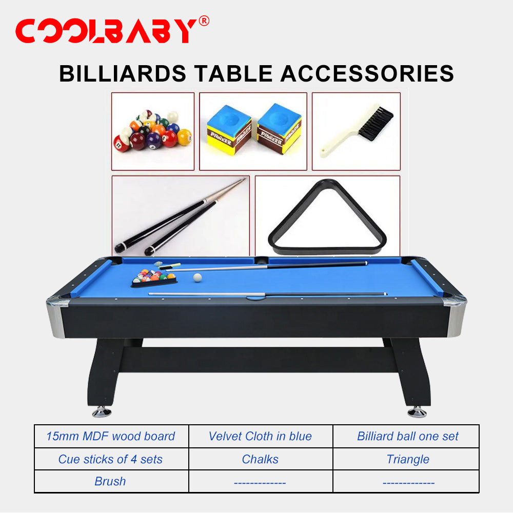 8FT Indoor Billiards Pool Table with Auto Ball Return – Complete Set for Family Game Room & Home Entertainment