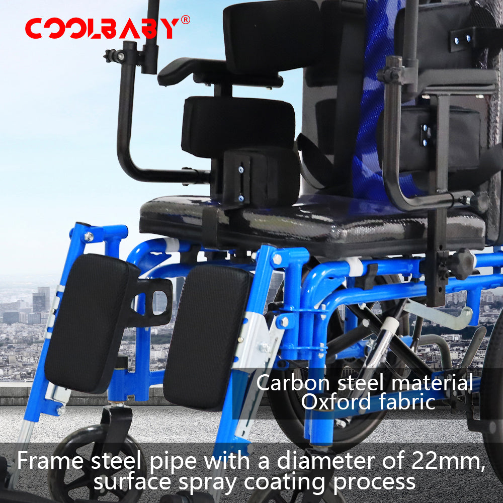 Cerebral Palsy Wheelchair for Children - Foldable Cerebral Palsy Wheelchair Pediatric Wheelchair