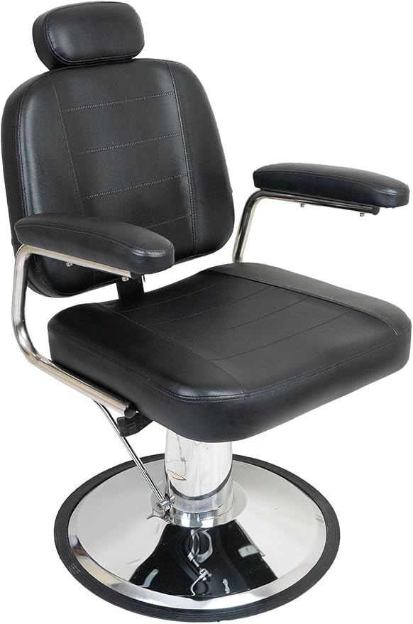 Vintage Salon Chair - 360 Degrees Hydraulic Rolling Barber Chair - Black