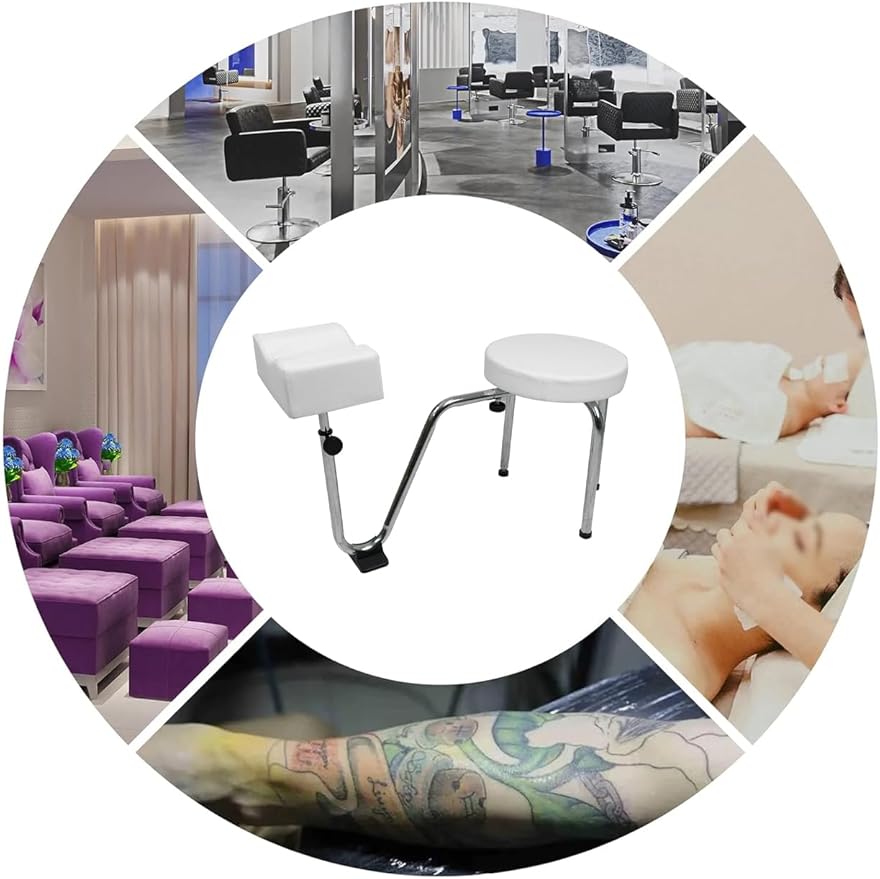 Pedicure Stool, Adjustable Tattoo Leg Arm Rest Stand Foot Stool for Nail Techs & Beauty Salon