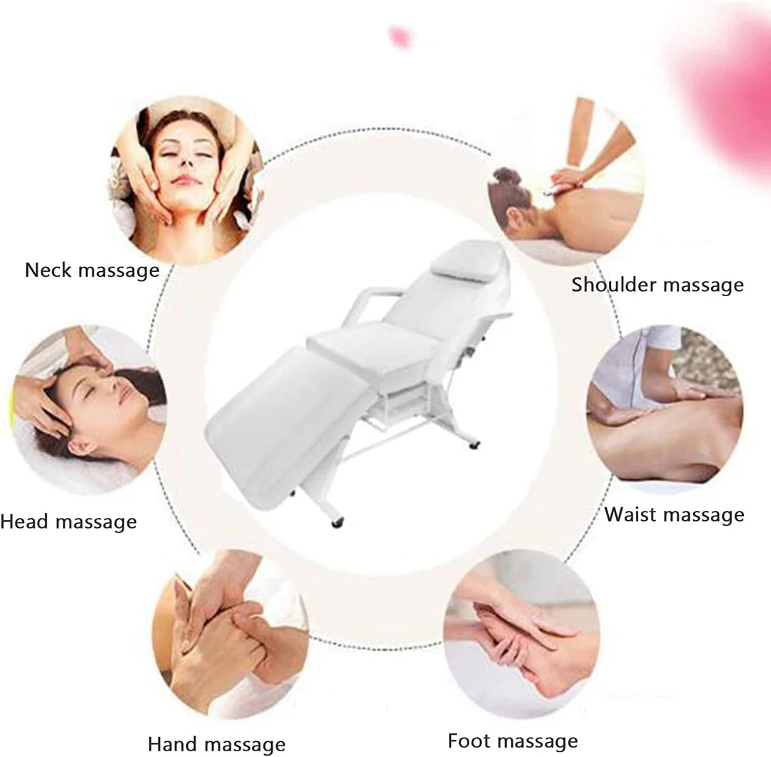 Beauty Salon Special Beauty Bed, Embroidered Folding Portable Massage Bed