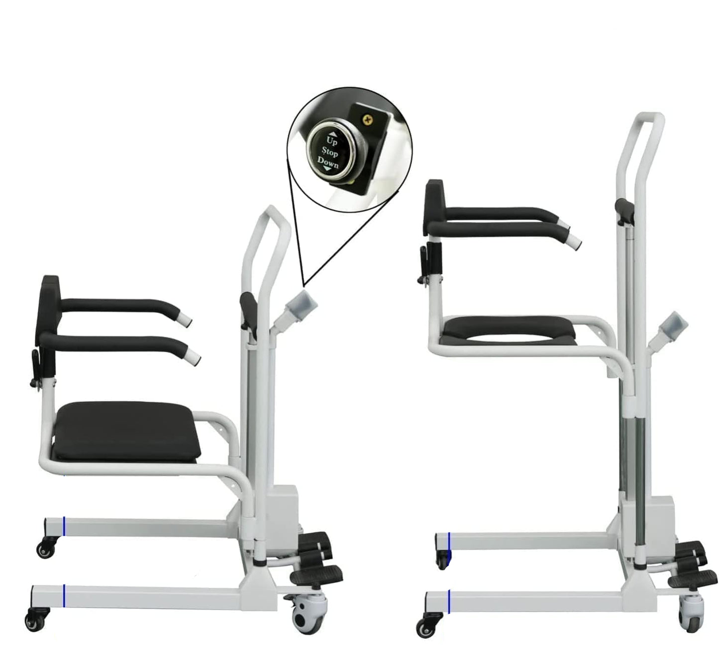 Wholesale Electric Lift Transfer Chair - 180° Split Seat, Shower & Commode Chair for Elderly, 150KG Capacity