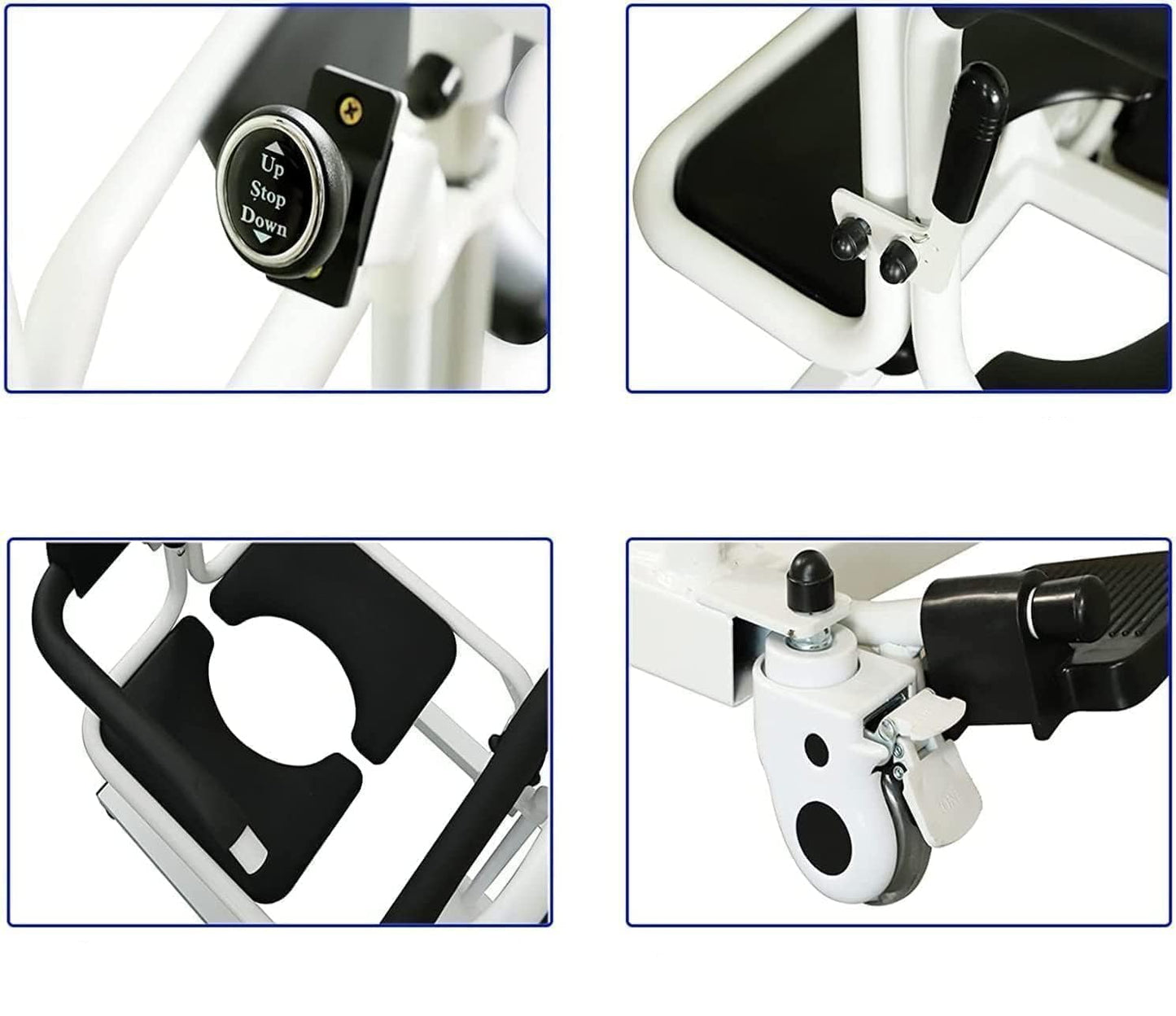 Wholesale Electric Lift Transfer Chair - 180° Split Seat, Shower & Commode Chair for Elderly, 150KG Capacity