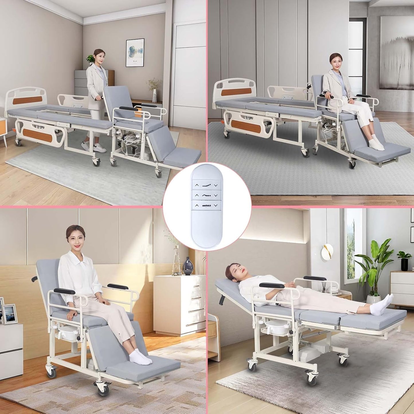 Hospital Bed Multifunction Patient Bed With Toilet and Wheelchair