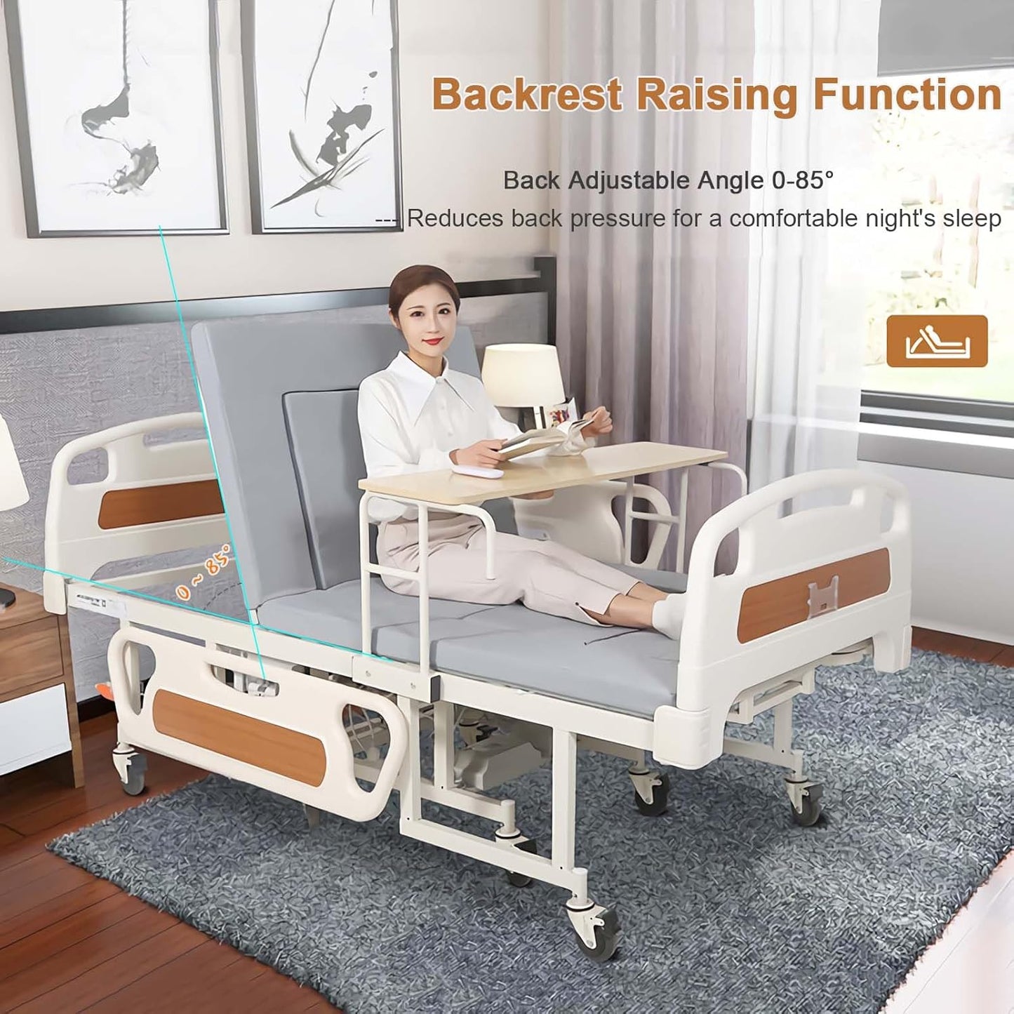 Hospital Bed Multifunction Patient Bed With Toilet and Wheelchair
