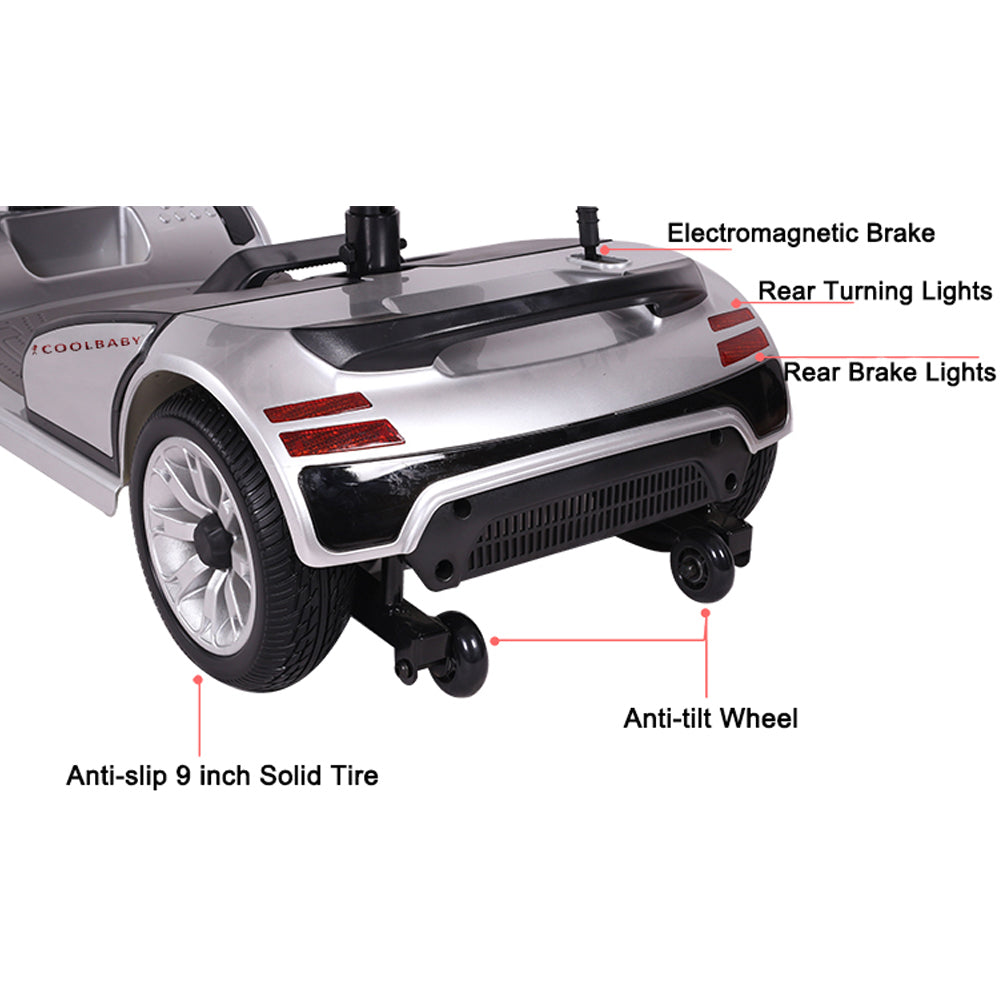 COOLBABY S-01 Portable Electric Scooter for Seniors with Openable Handrail - coolbabymalls