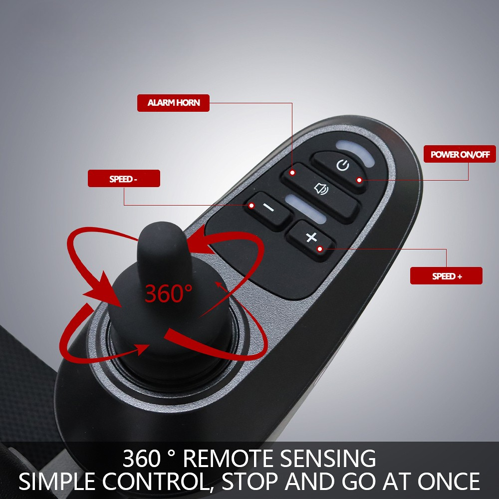 Electric Wheelchair for Adults - 15 Miles Long Travel Range, Lightweight Folding, Motorized Power Chair for Indoor/Outdoor Mobility