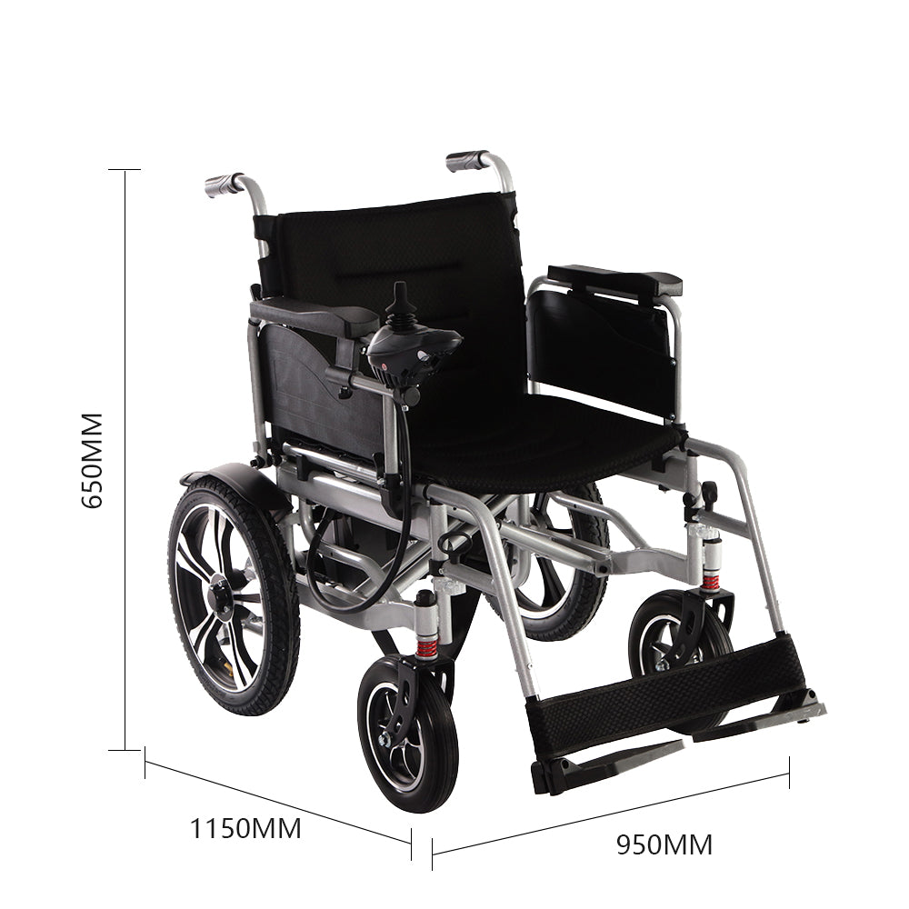 52cm Widen Seat Lightweight Foldable Electric Wheelchair All Terrain Power Wheel Chair for Adults, Seniors, Elderly