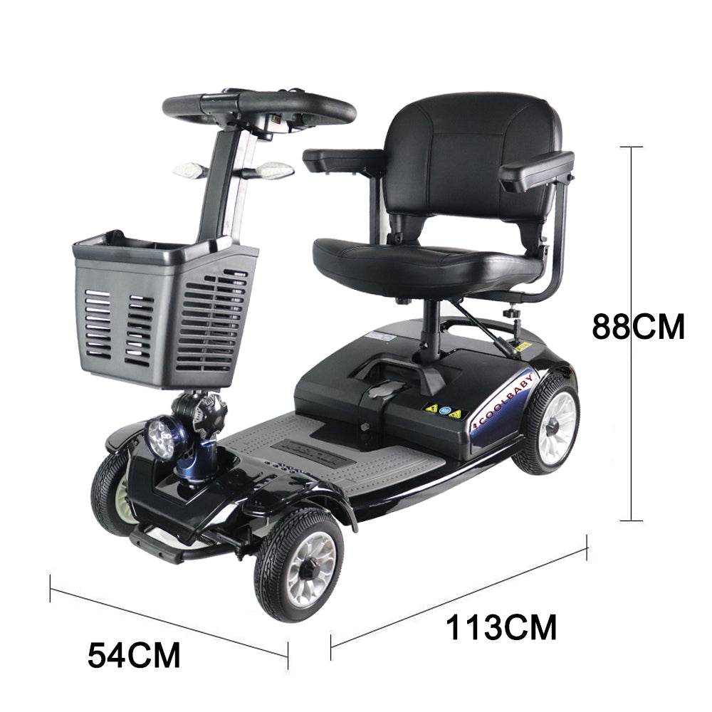 COOLBABY S-01 Portable Electric Scooter for Seniors with Openable Handrail - coolbabymalls