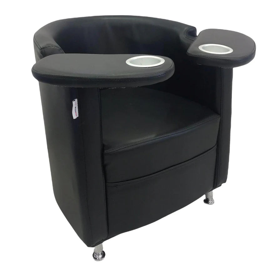 Manicure Round Chair - Black