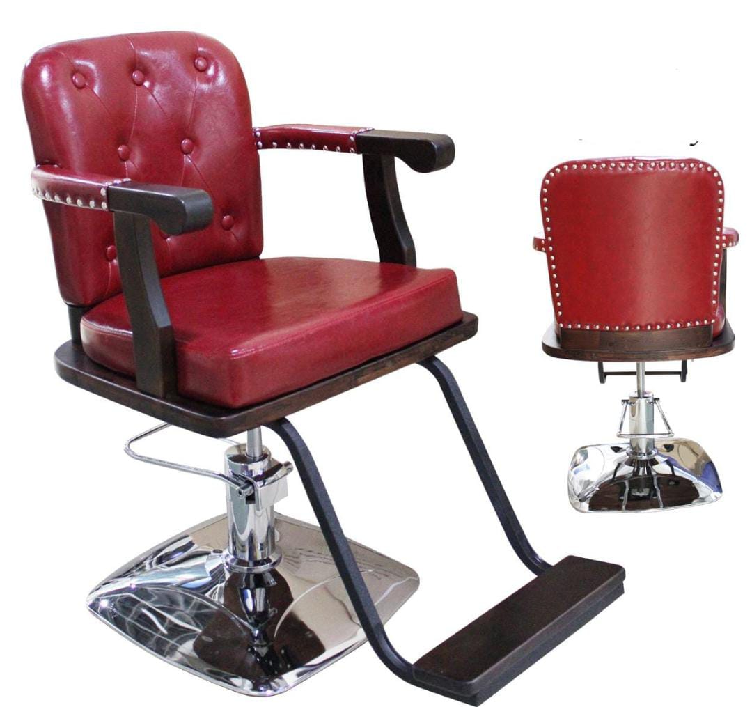 Modern Style Salon Chair For Hair Styling And Makeup Application - Red
