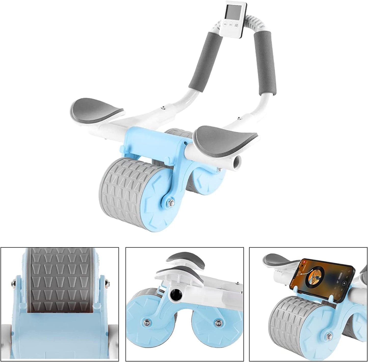 COOLBABY JFQ03 Plank Abdominal Wheel, Ab Roller Wheel With Elbow Support ,Equipment For Abdominal & Core Strength, Ab Workout-JFQ - COOL BABY