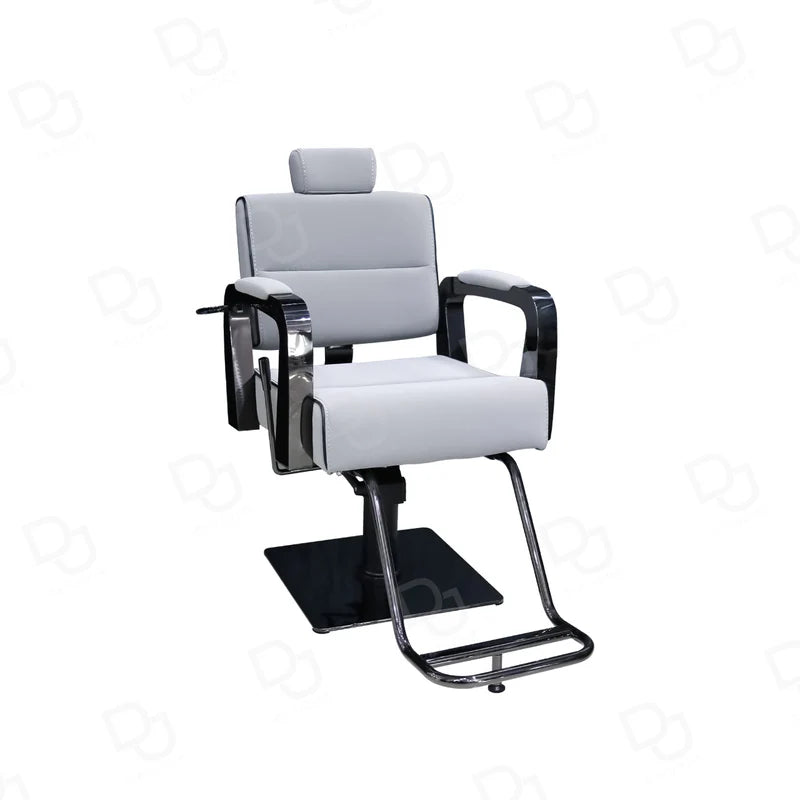 Beauty Salon Ladies Chair - Silver and Black