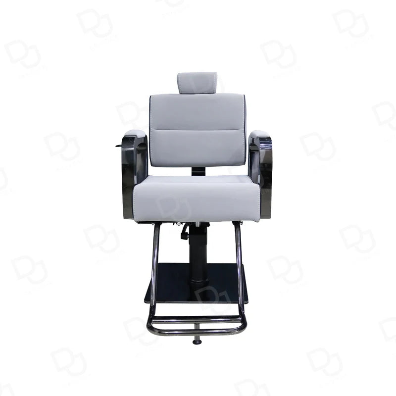 Beauty Salon Ladies Chair - Silver and Black