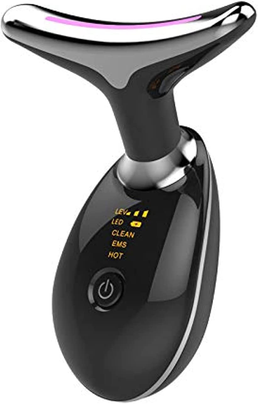 COOLBABY MLTI-MSGR Facial Neck Lifting Machine Sonic Face Massager Beauty Device Wrinkles Remover Skin Rejuvenation Anti-aging Rechargeable 3 Modes Black - COOLBABY