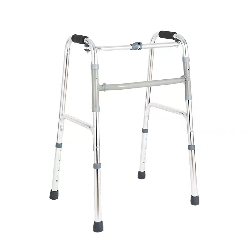 Wholesale Lightweight Folding Walker with 5-Inch Wheels and Adjustable Height, Supports Up to 136kg