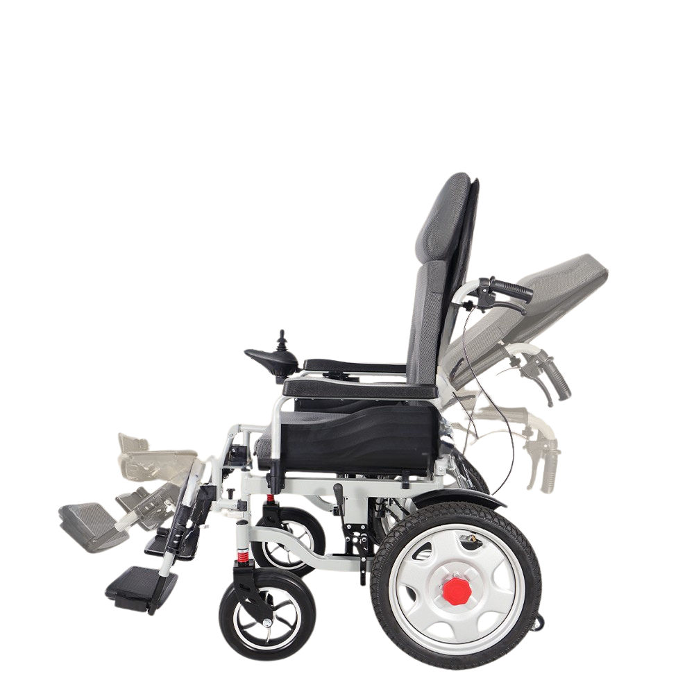300lbs Electric Wheelchair for Adults, Motorized Full-lying Wheelchair with 20.47" Wide Cushion, 15 Miles Long Travel Range