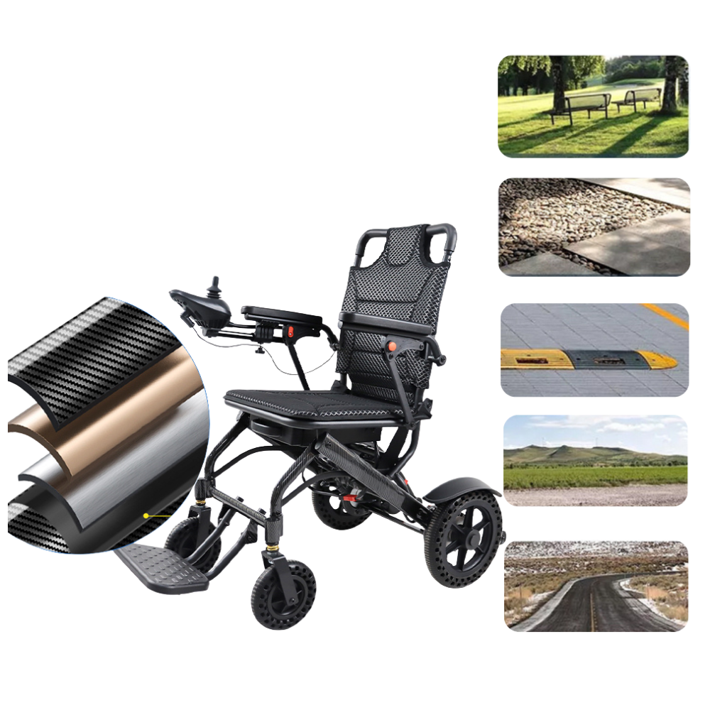 34lb Foldable Electric Wheelchair – Dual Motor, Airline Approved