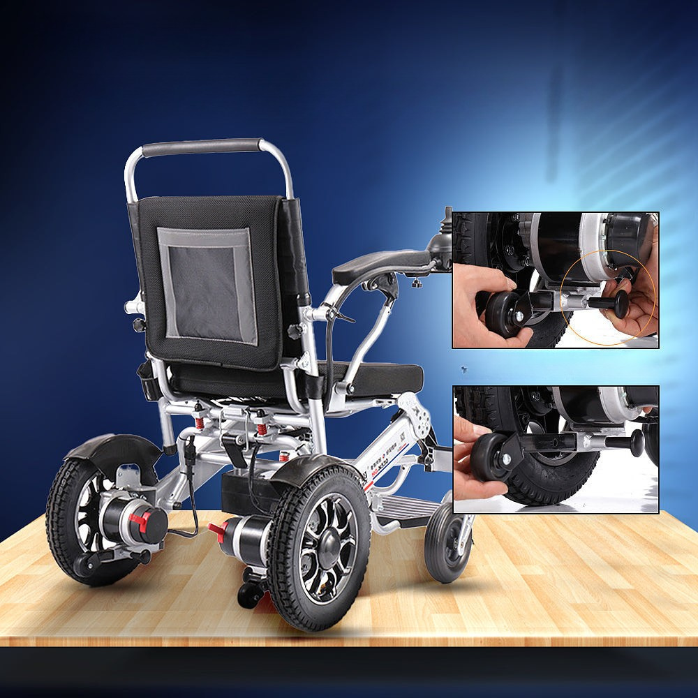 Wholesale DDLY01: Lightweight Folding Electric Wheelchair with Intelligent Four-wheel Drive for Adult Mobility.