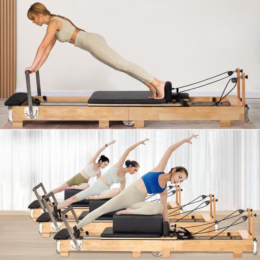 Wholesale SSZ-PLT03 Pilates Reformer Folding Pilates Solid Wood Core Bed