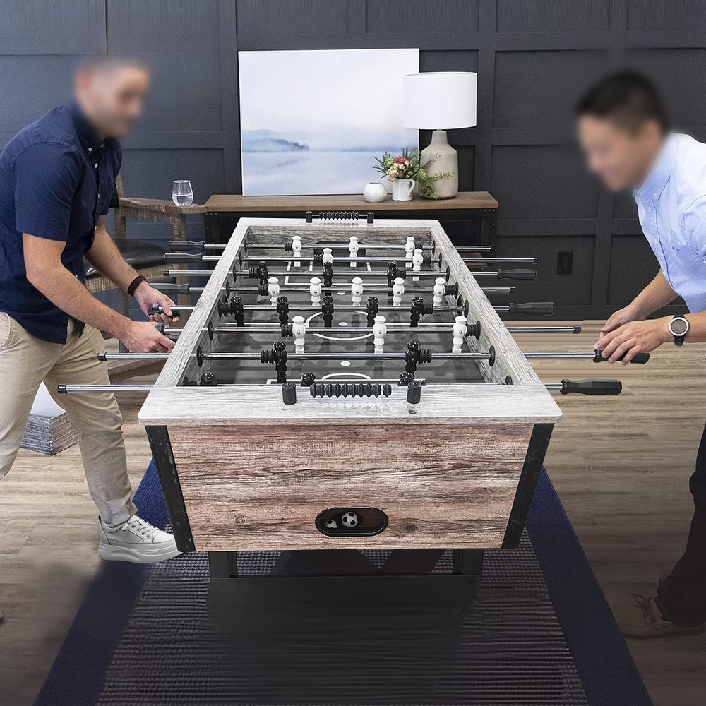 Wholesale 55" Adult Foosball Table – Wooden Arcade Soccer Game with 26 Players & 2 Balls, Competition Size DGMT-7010