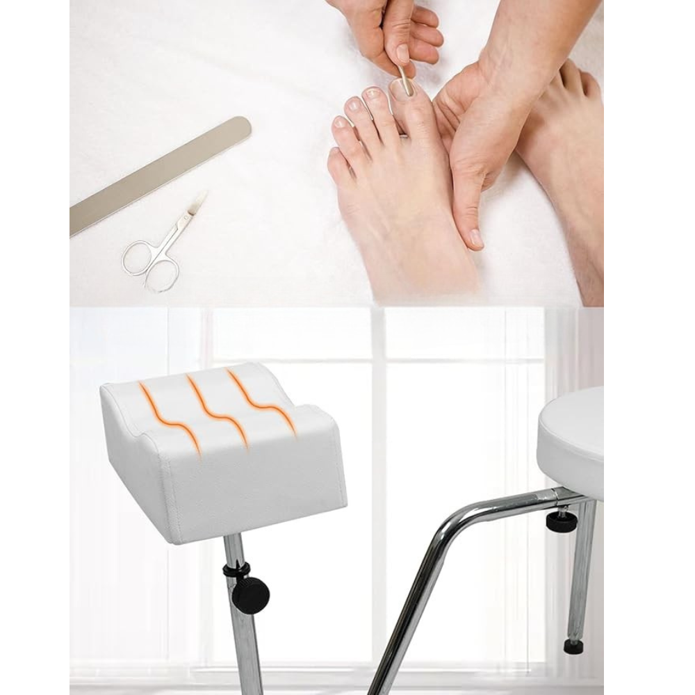 Pedicure Stool, Adjustable Tattoo Leg Arm Rest Stand Foot Stool for Nail Techs & Beauty Salon