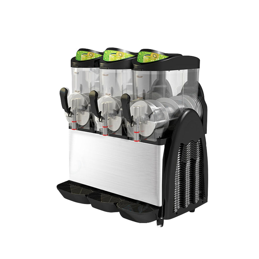 1200W Commercial Automatic Slush Machine, 3 * 12L Double-Cylinder Snow Melting Machine, for Home Kitchen Office Restaurant Bar Coffee Shop