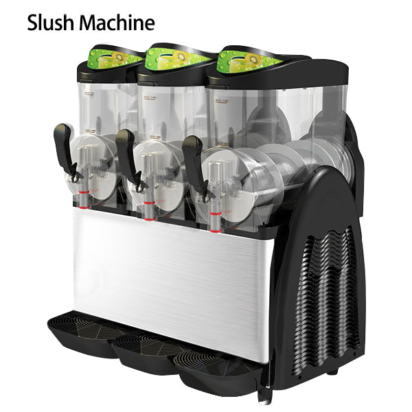 1200W Commercial Automatic Slush Machine, 3 * 12L Double-Cylinder Snow Melting Machine, for Home Kitchen Office Restaurant Bar Coffee Shop