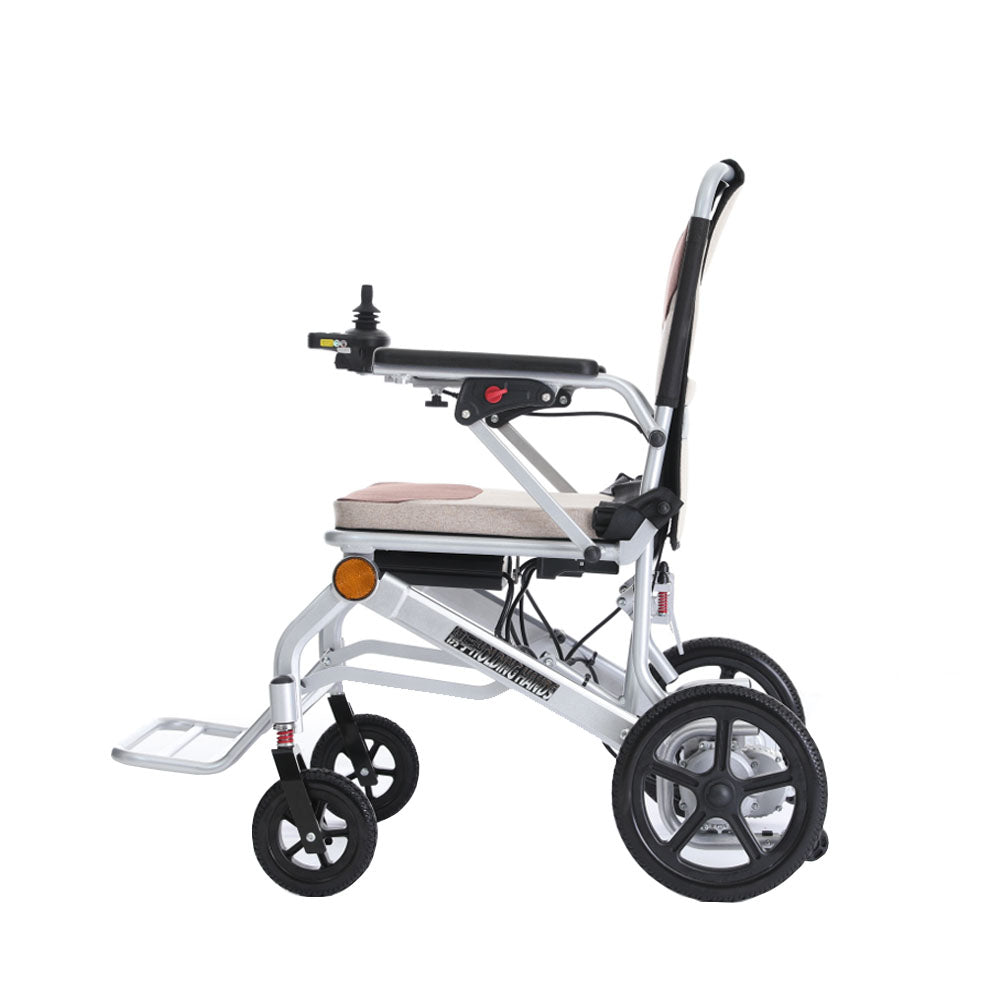 Super Lightweight (Only 16kgs) Portable Transit Travel Wheelchair, Support 100kgs, Lightweight Magnesium Alloy Wheelchair
