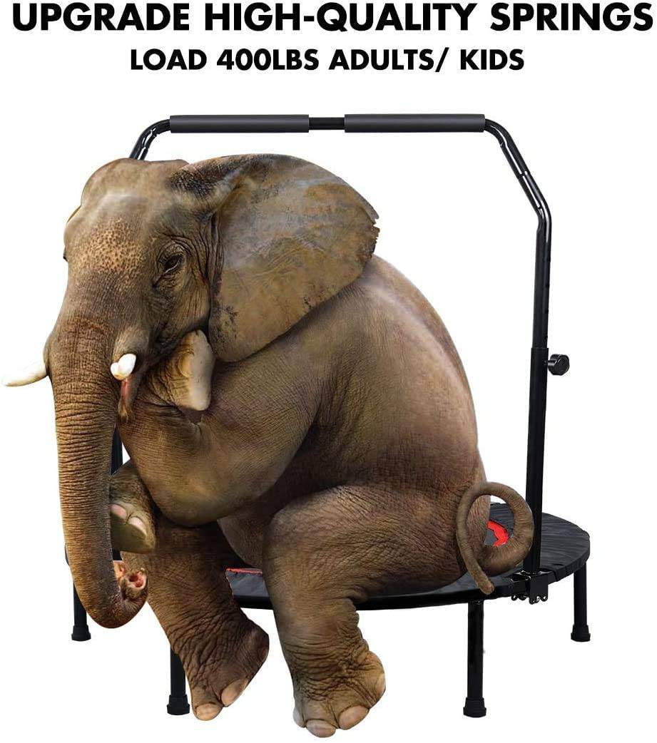 COOLBABY 40BC-FS Adult Trampoline Mini Fitness Home Exercise Indoor Gym Motion Foldable To Lose Weight Jump Bed (40'InclUDe Handle) - COOL BABY