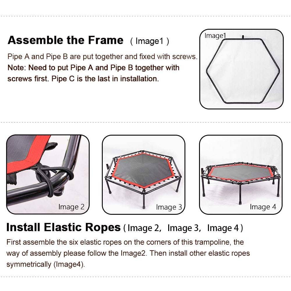 COOLBABY BCSMT01- 45-inch Gym Hexagonal Fitness Trampoline - COOL BABY