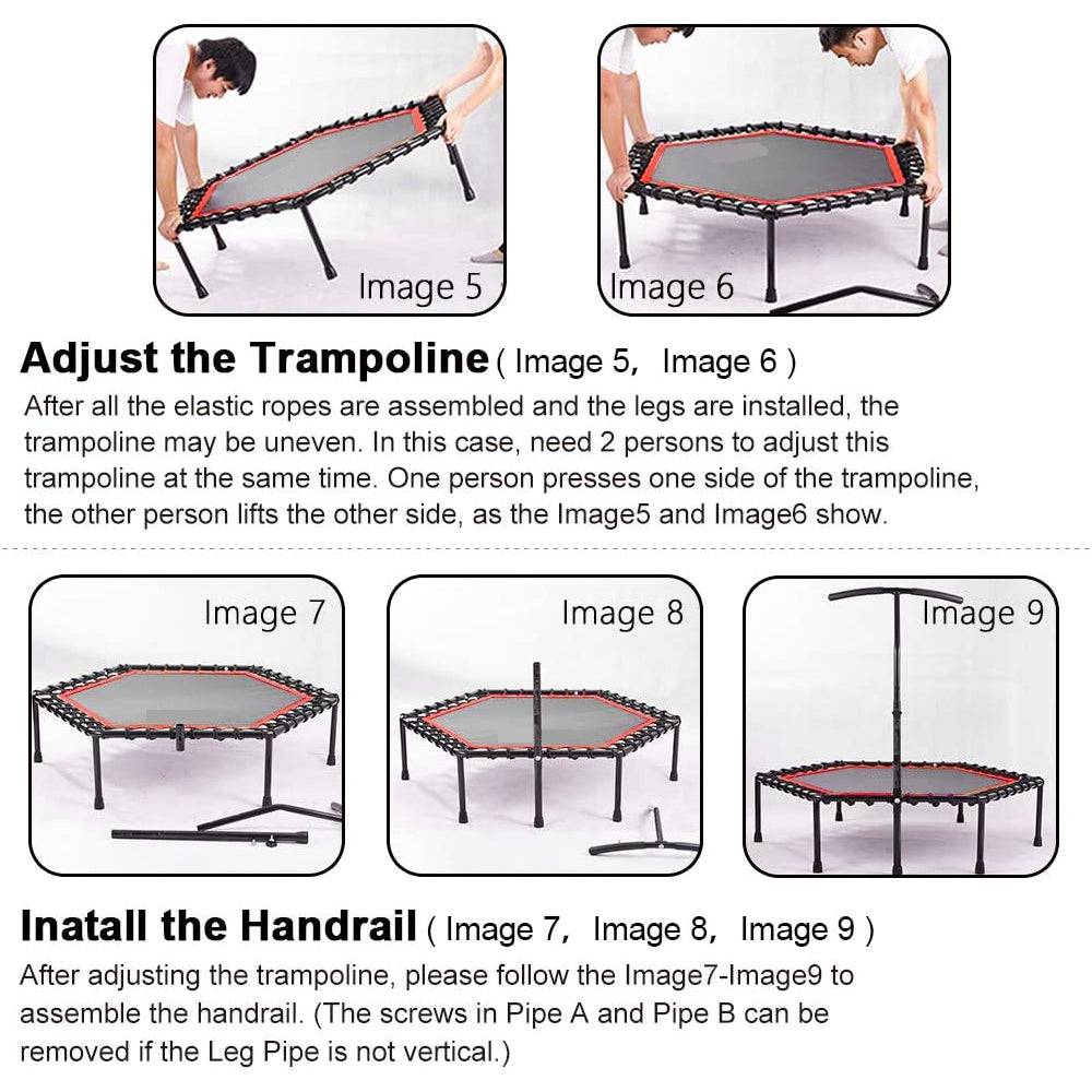 COOLBABY BCSMT01- 45-inch Gym Hexagonal Fitness Trampoline - COOL BABY