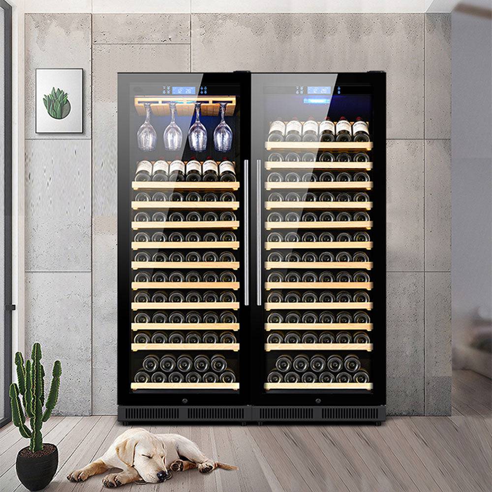COOLBABY LZM-JG08/LZM-JG10(Double Temperature)Double Spell Wine Cabinet Ice Bar,Wine Cigar Tea Leaf Drinks Fruit Refrigerated Preservation - COOLBABY