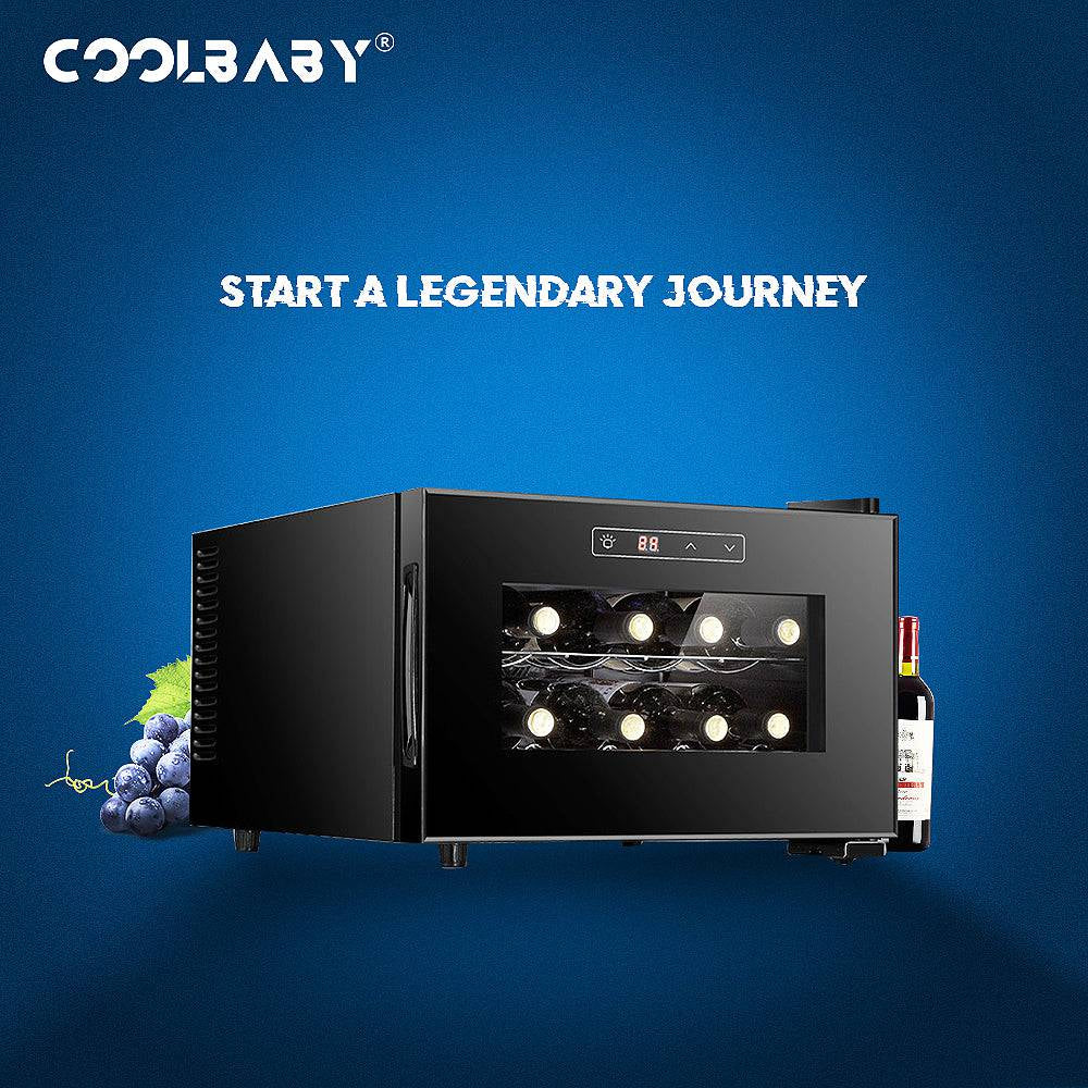 Small Wine cabinet,Mini Constant Temperature Wine Cabinet, 8 Bottle Capacity, Digital Control