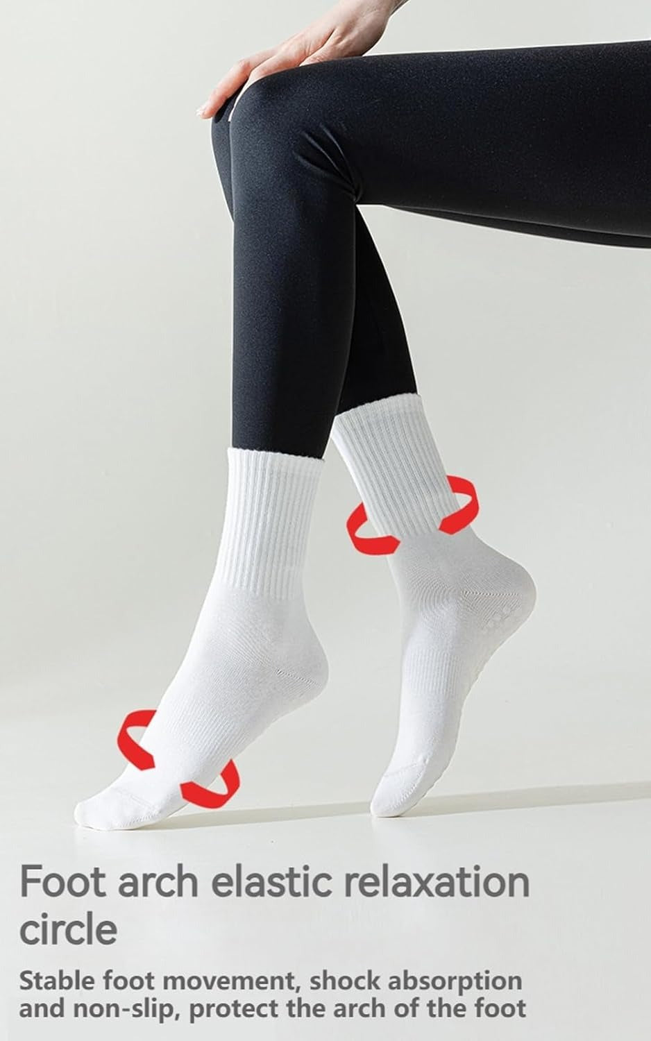 Pilates Socks with Grips for Women Yoga Non Slip Socks Grippy Socks