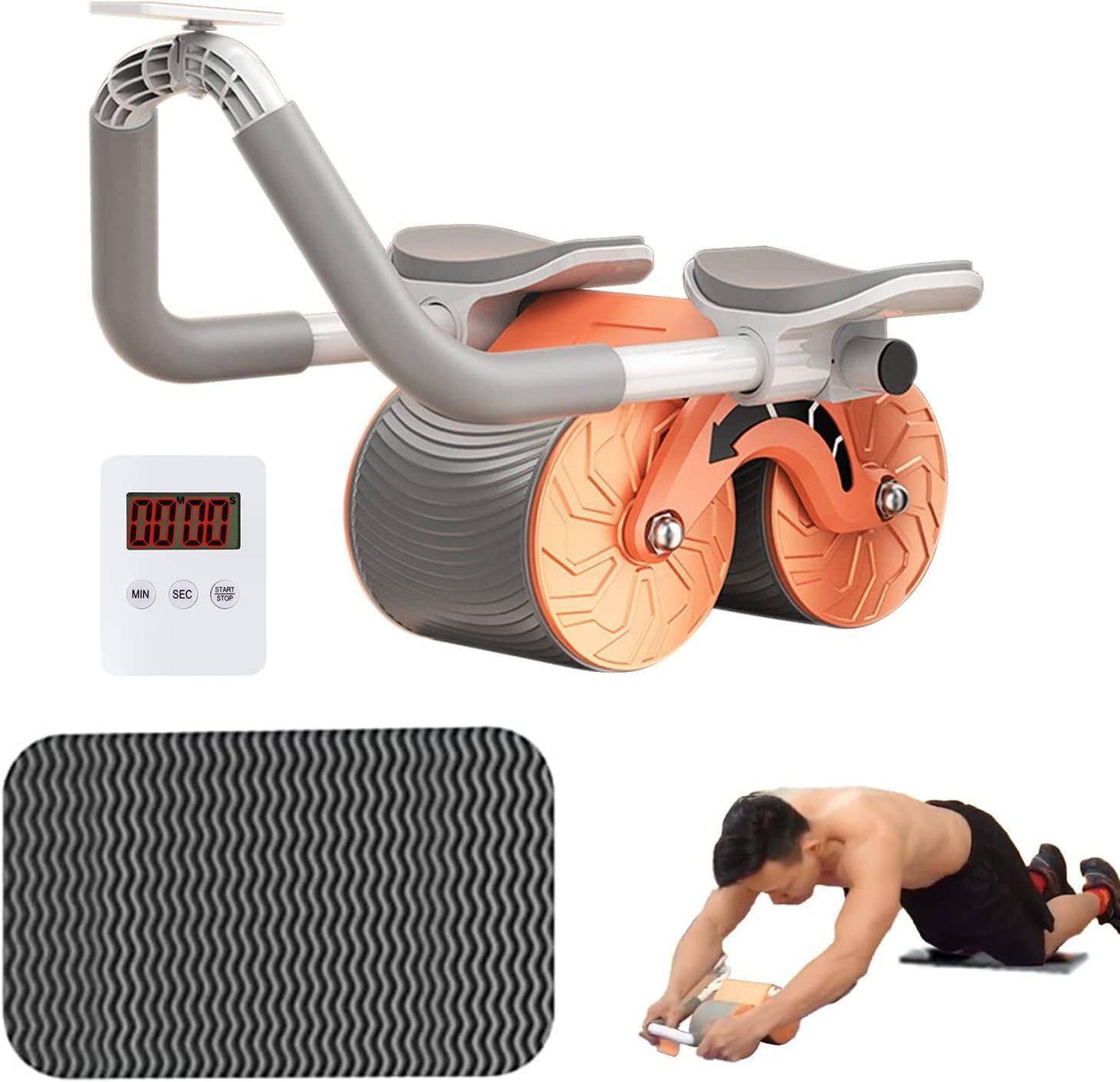 COOLBABY JFQ03 Plank Abdominal Wheel, Ab Roller Wheel With Elbow Support ,Equipment For Abdominal & Core Strength, Ab Workout-JFQ - COOL BABY