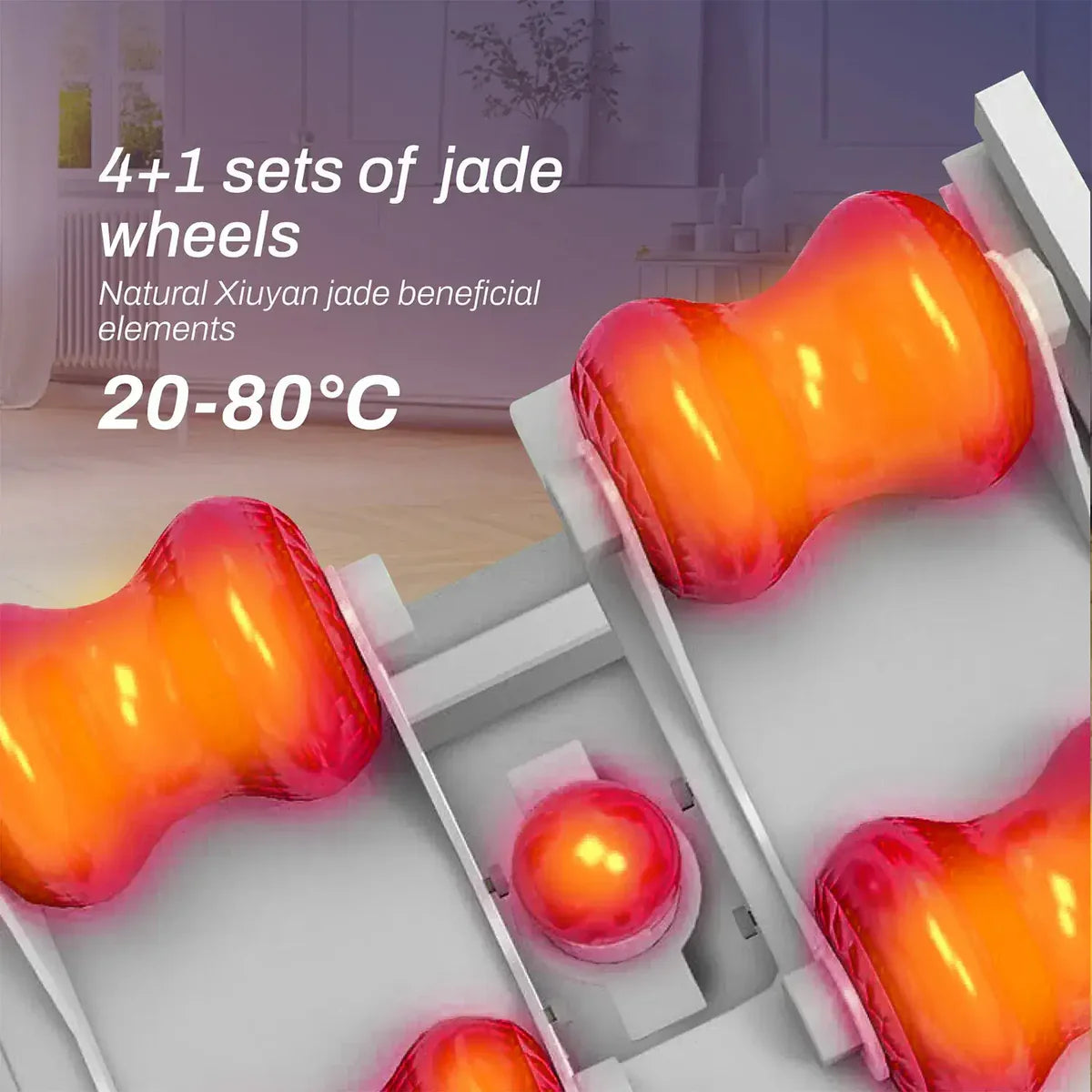 Therapeutic Massage Bed with Jade Stone Rollers – Smart Heated Full Body Recovery Bed with Bluetooth & Spine Scan