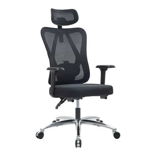 Ergonomic Office Chair – High Back Desk Chair with Adjustable Lumbar Support, 3D Metal Headrest and Armrests – 130° Computer Chair