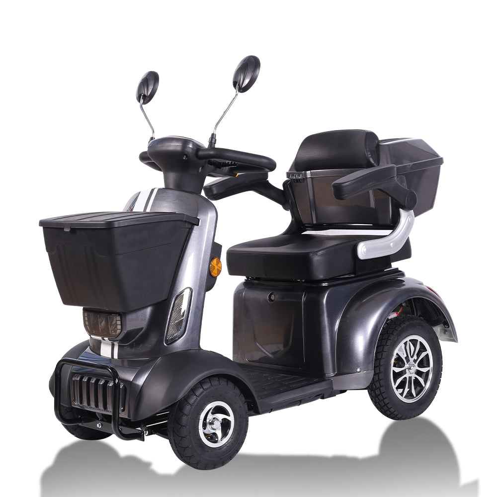 4-Wheel Electric Powered Mobility Scooter Wheelchair for Adults & Seniors - Pre-Assembled, 418lbs Capacity, 34~37 Miles Range, Up to 10.56~15.53MPH