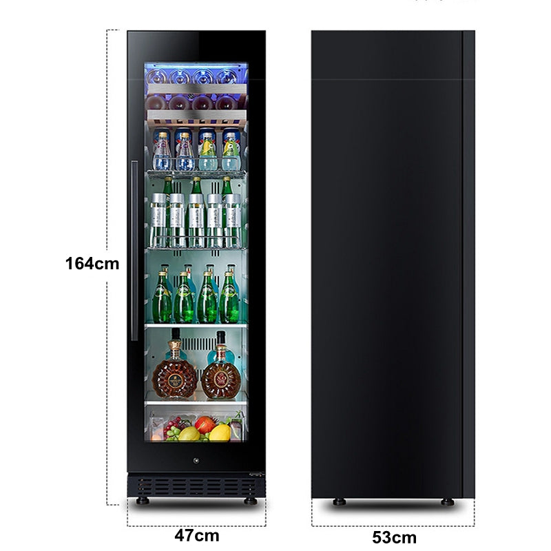 150L Wine Fridge Wine Cooler Refrigerator, 32-72℉ Wine Refrigerator Glass Door, Built-in or Freestanding Fridge for Home/Bar/Kitchen