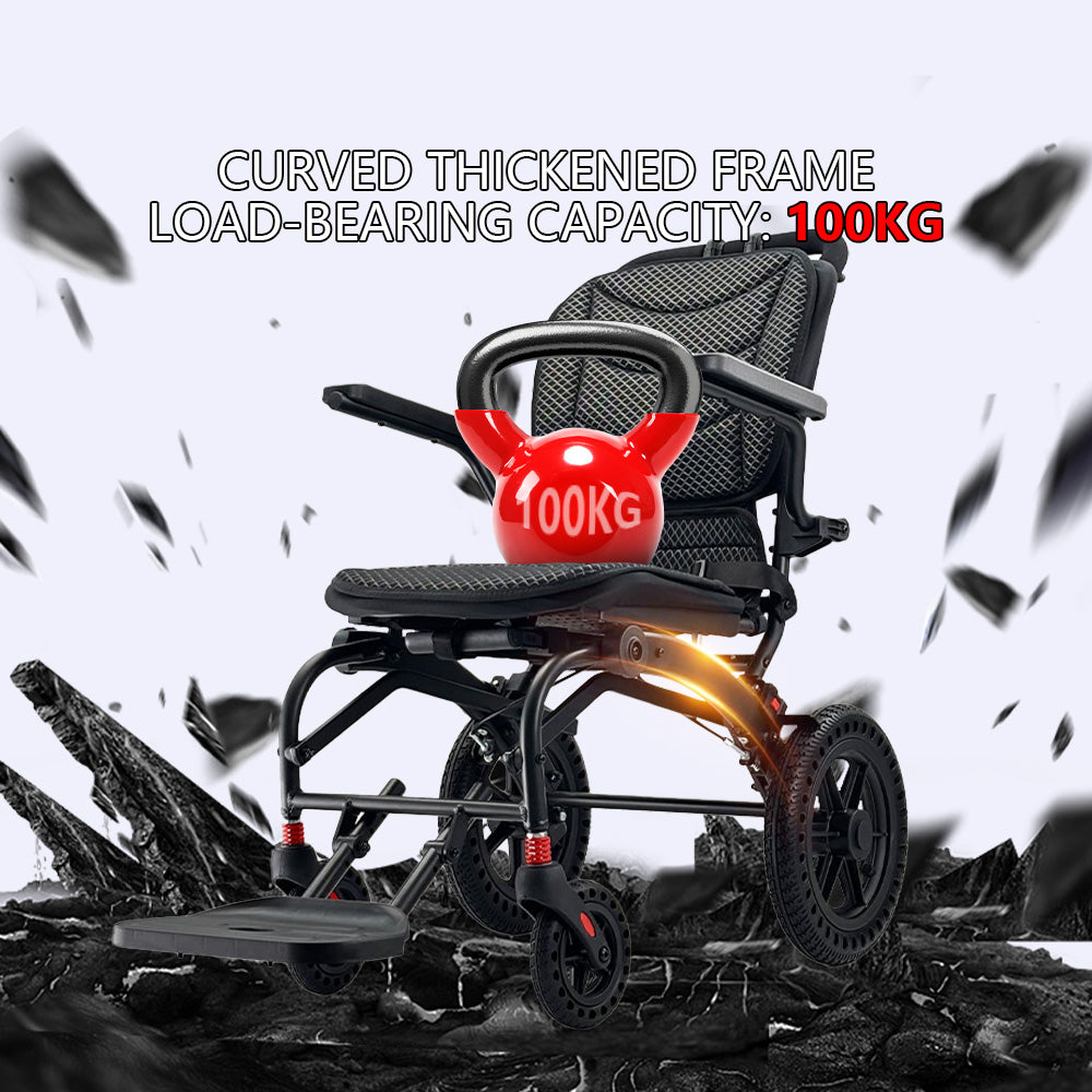 Ultra Lightly Folding Manual Travel Wheelchair for Disabled and Elderly with Telescopic Handle Could Carry on the Plane