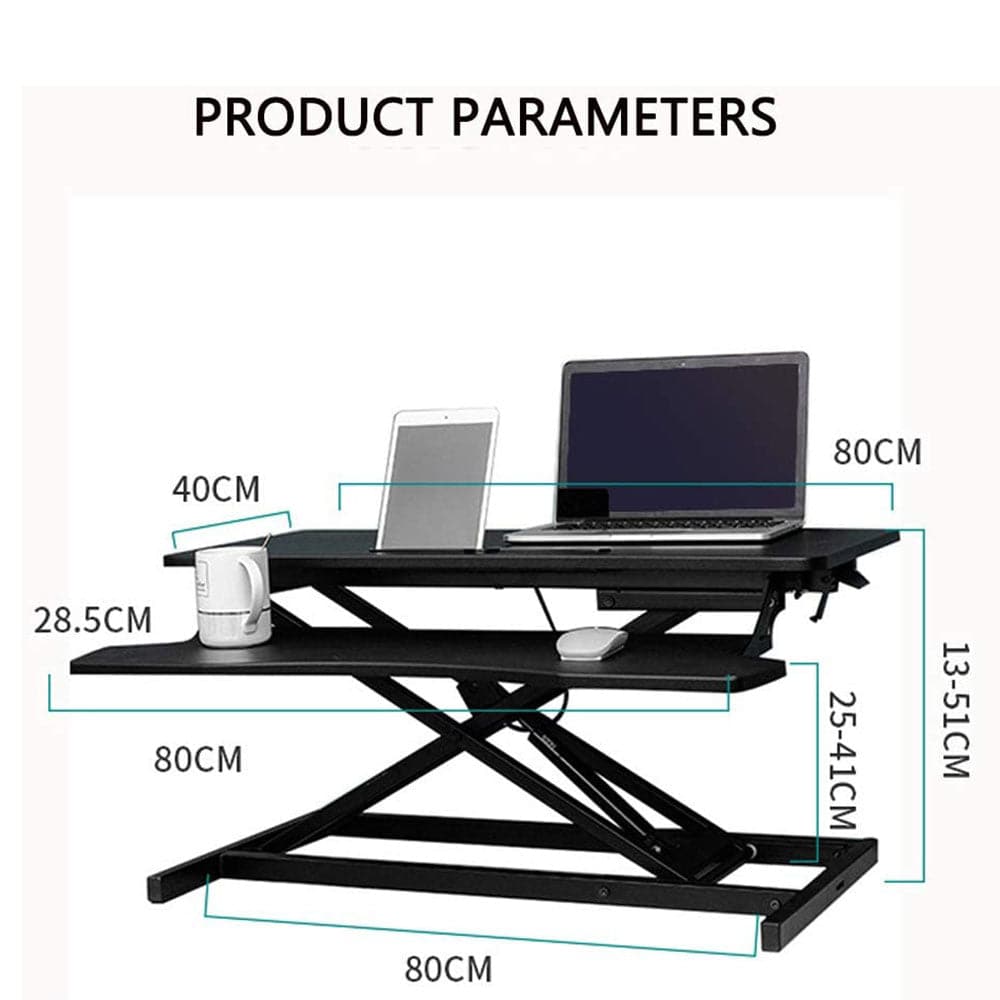 COOLBABY Standing Desk Converter-32-inch Height Adjustable,Removable Desk Workbench,Hydraulic Spring Assist - COOL BABY